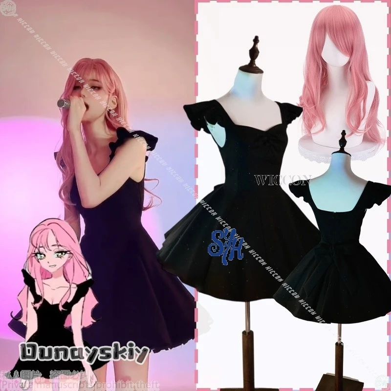 

Аниме ALIEN STAGE Косплей Мизи Новый костюм {ONAMAEHA}Маленькое черное платье Бальная форма для выступлений Сексуальная Лолита Гот Хэллоуин