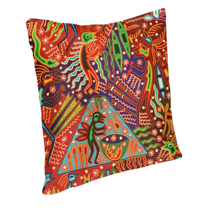 Personalized Custom Mexican Colorful Huichol Luxury Pillow Cover Living Room Decoration Cushions for Sofa 45x45cm Pillowcases