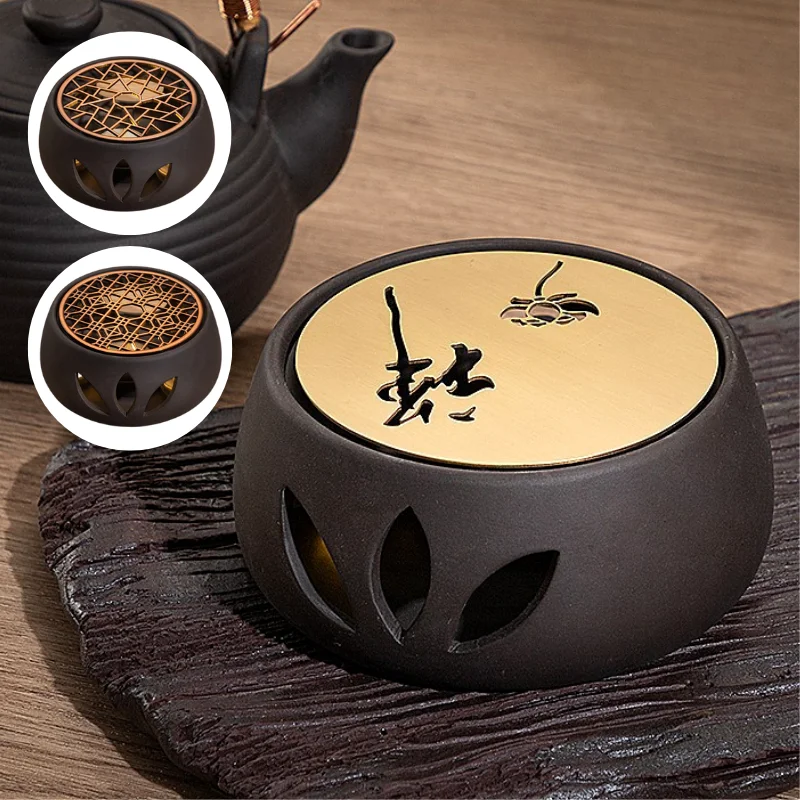 Ceramic Teapot Warmer Tea Warmer with Tealight Tray Candle Furnace Warm Tea Stove Household Tea Pot