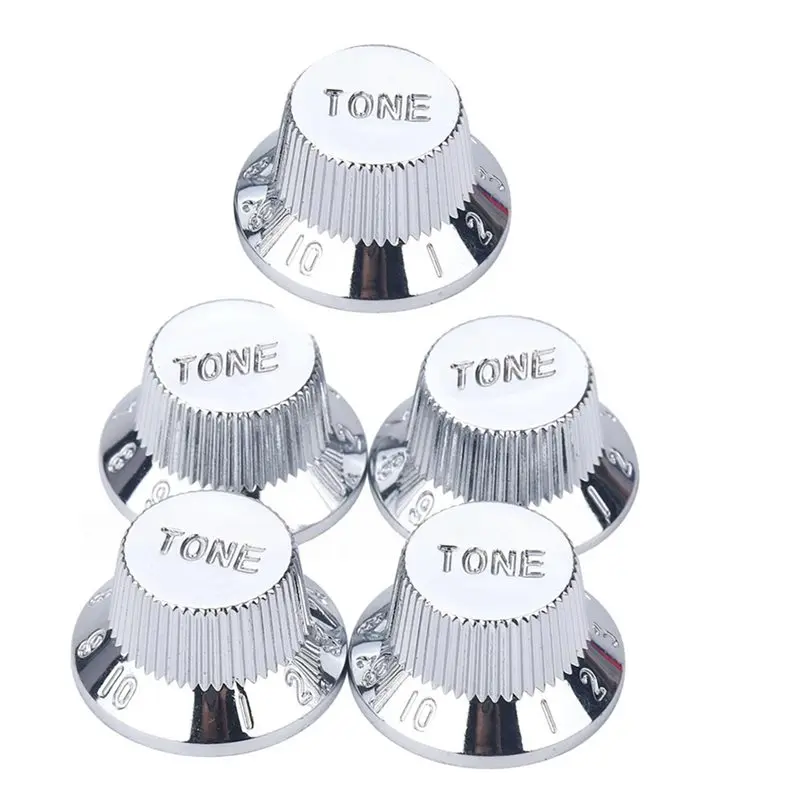 A07T-For 6Mm Shaft Guitar Control Knobs 5Pcs Electric Guitar Potentiometer Cap Replacement Speed Knob