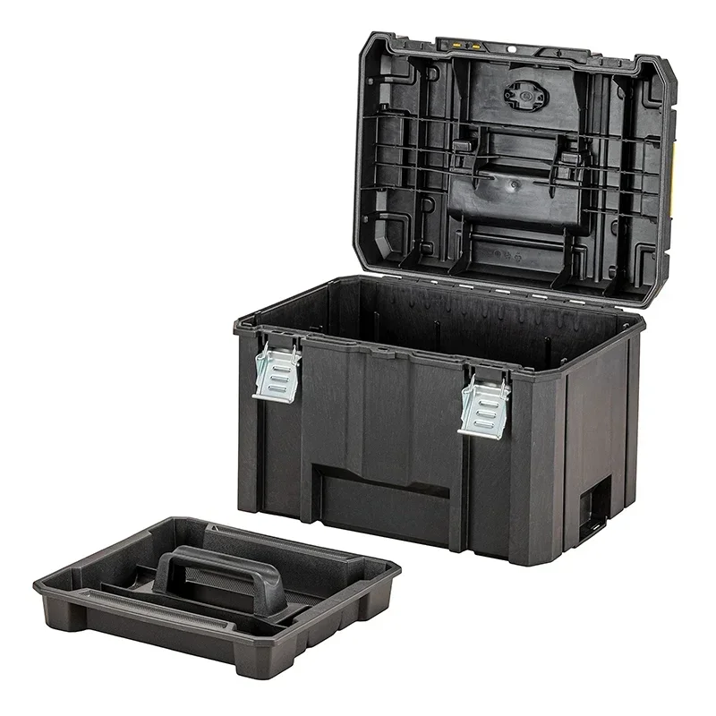 Imagem -03 - Dewalt Dwst833461 Caixa Profunda Tstak 2.0 Grande Caixa Capacidade de Carga Heavy Duty Portátil Cabo de Armazenamento de Broca sem Fio Dwst83346-123