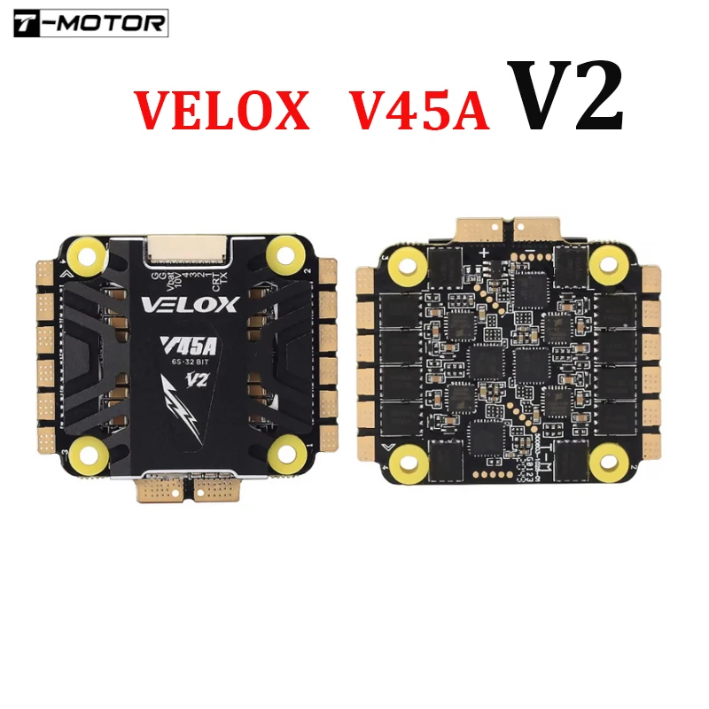 T-MOTOR VELOX PACER V45A V2 4in1 ESC 3-6S Lipo 32BIT 10V/2A BEC Speed Controller für FPV RC Racing Drone