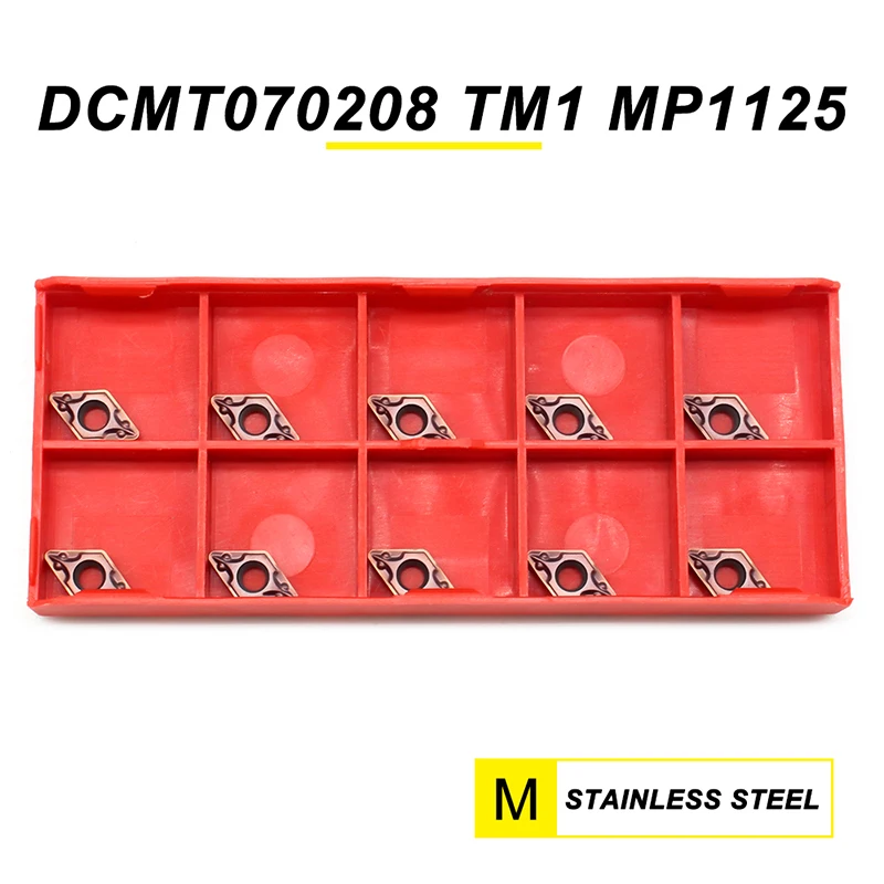 DCMT070208 TM1 MP1125 كربيد إدراج الداخلية تحول أداة آلة خرط تعمل بالتحكم الرقمي بواسطة الحاسوب DCMT 070208 التنغستن شفرات من الكربيدات لالفولاذ المقاوم للصدأ