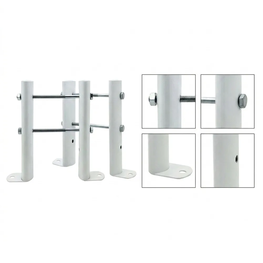 Floor-Mounted Radiator Stand 45cm Height Steel Construction Supports Standard Radiator Designs with 4 Tube Assembly