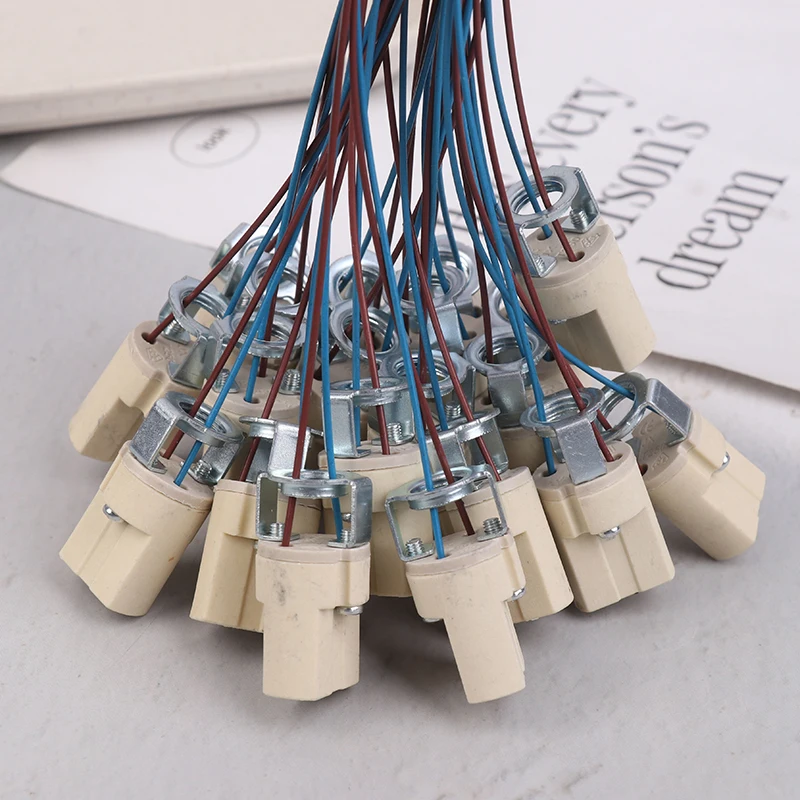 NEW SALE 10/20Pcs G9 Light Bulb Socket Ceramic Lamp Base Holder Connector Led Halogen Light LED Lamp Bulb Holder Base Fixture