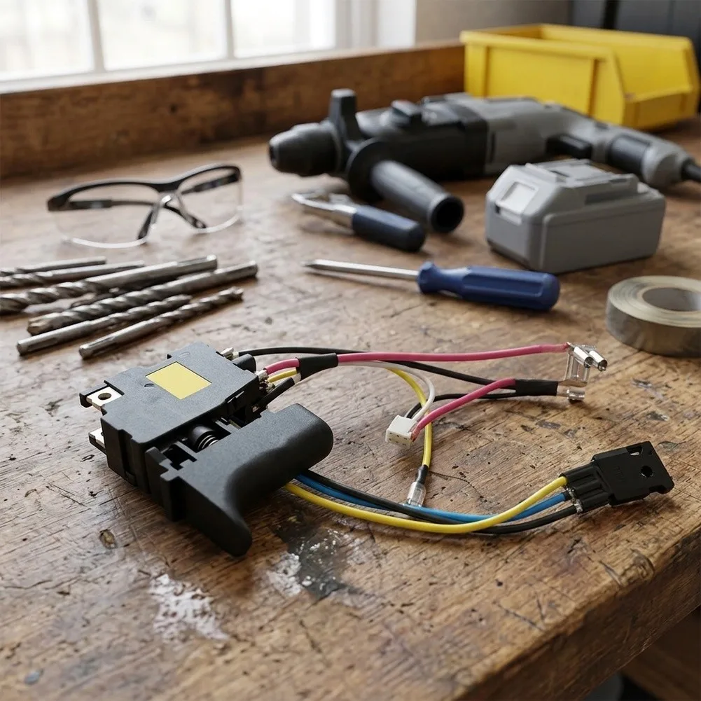 Cordless Rotary Hammer Drill Switch Replacement For 638882-6 6506549 Tools Plug-and-play Speed-Control Switch Assembly