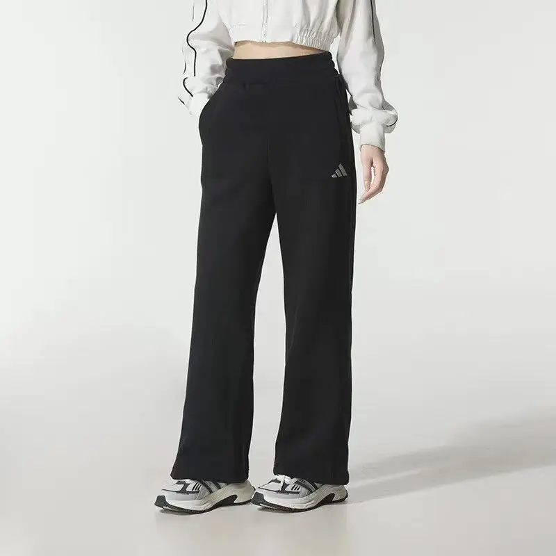

Men Knit LWomen Fleece Lined Knit Pants Adidas 2026new Warm Elastic Soft Breathable Casual Sports Daily Trousers KC0052