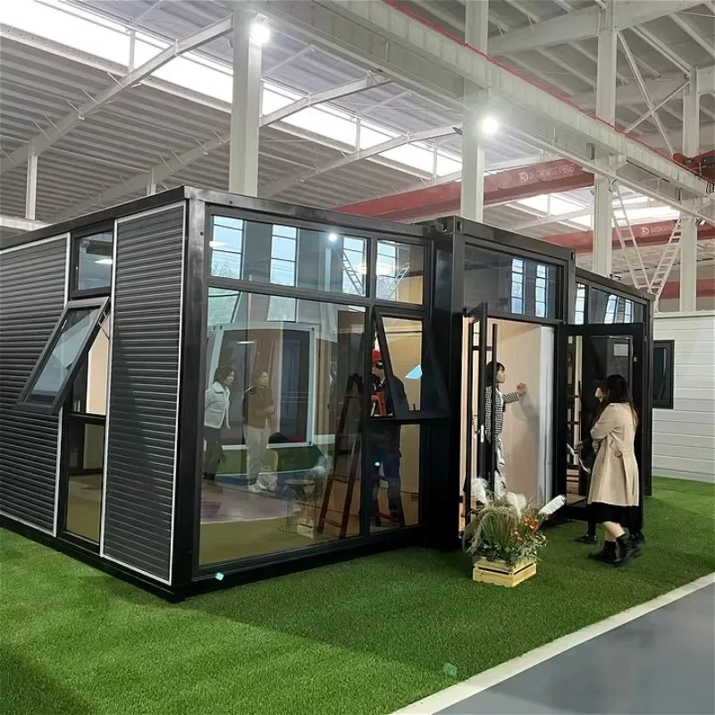 Expandable Container House Prefabricated Modular Home Tiny Living Cabin Mobile Office Prefab Housing Portable Shelter Hot Sale
