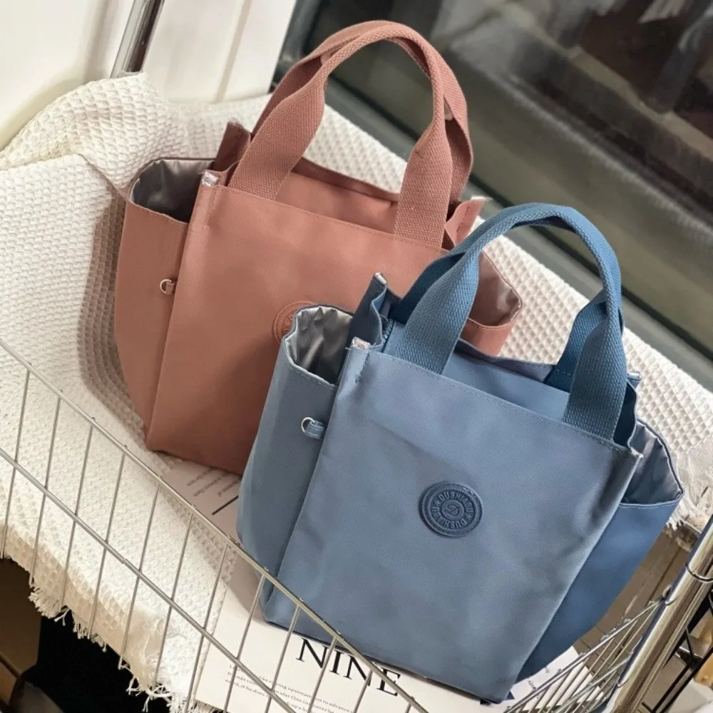 Leakproof Insulated Lunch Bag with Two Pockets Large Capacity Lunch Box Thickened Waterproof Cooler Lunch Bag School Work Picnic