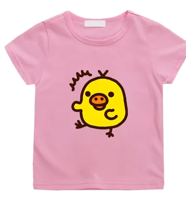 Kiiroitori Yellow Chick  2026 New Kawaii Print T-shirt for Girls Tee-shirt Casual Short Sleeve Summer Tshirt