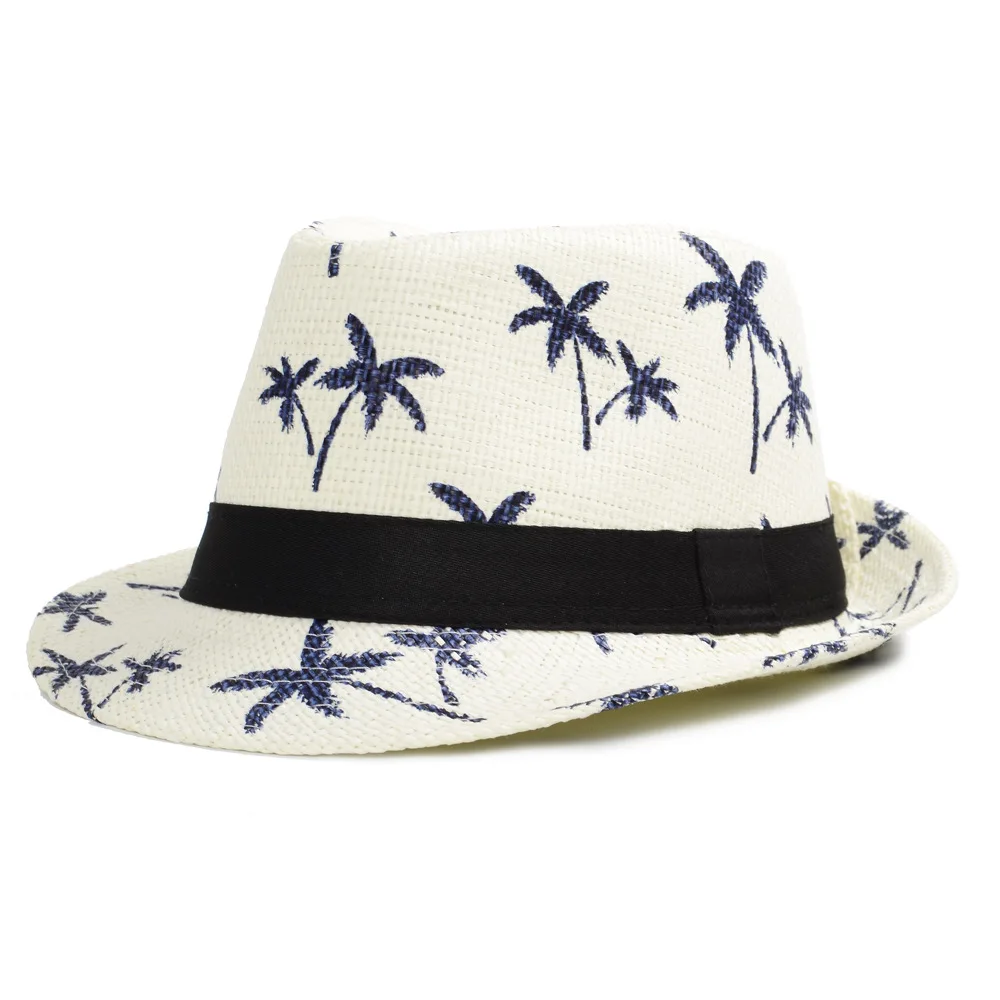 Wholesale Summer Fedoras Hat Panama beach Straw Hat Men Outdoor Sun Visor Hat Jazz Caps Women Men