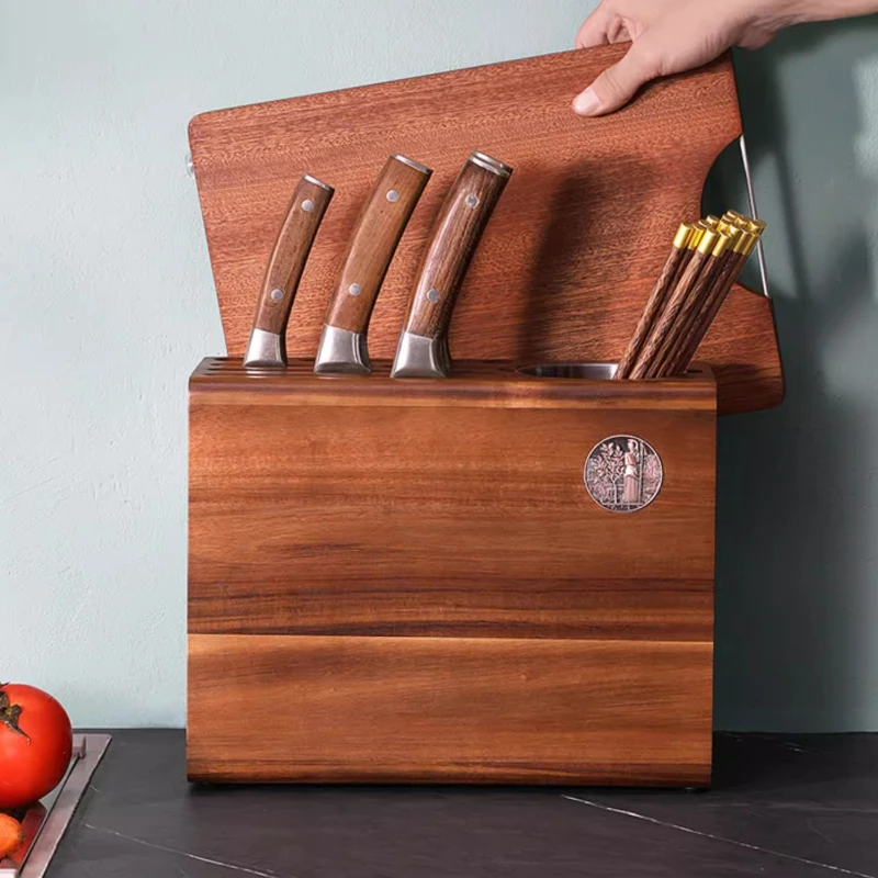 حامل سكاكين متعدد الوظائف، رف تخزين سكاكين المطبخ، حامل سكاكين الكل في واحد وعصا الأكل، منظم أنبوب عود الأكل #6