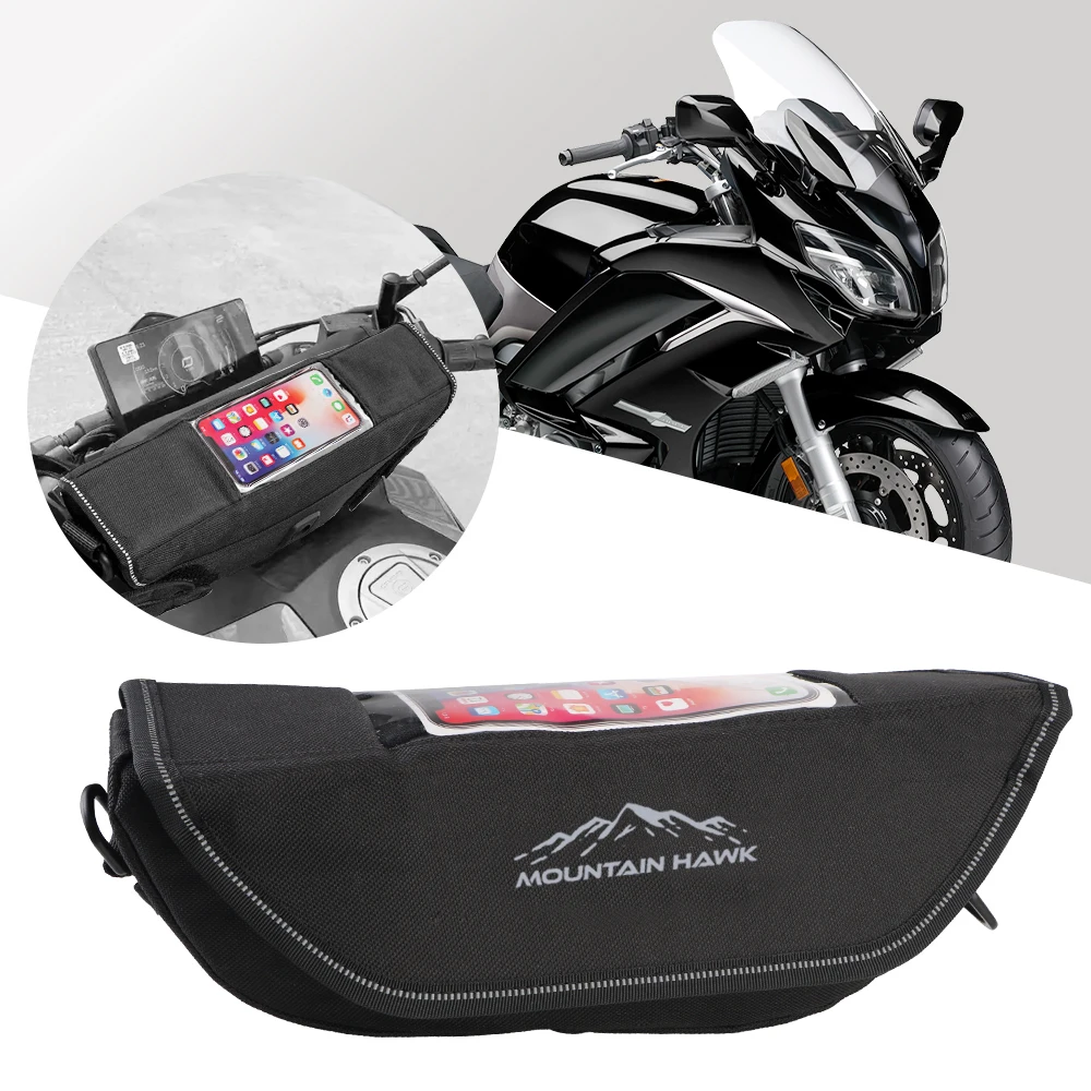 

New Universal Motorcycle Handlebar Bag with Touchscreen Phone Storage Bag waterproof touch-sensitive handlebar navigation bag