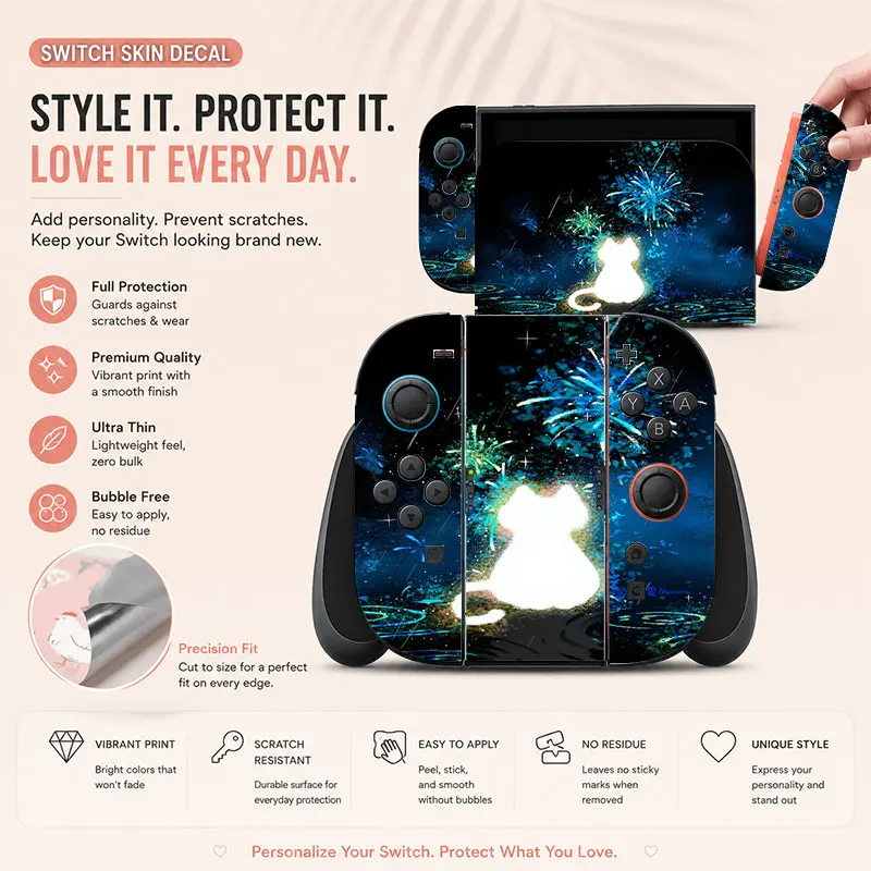Creative pattern SWITCH game console protective film, with natural touch and comfortable feel, featuring personalized designs