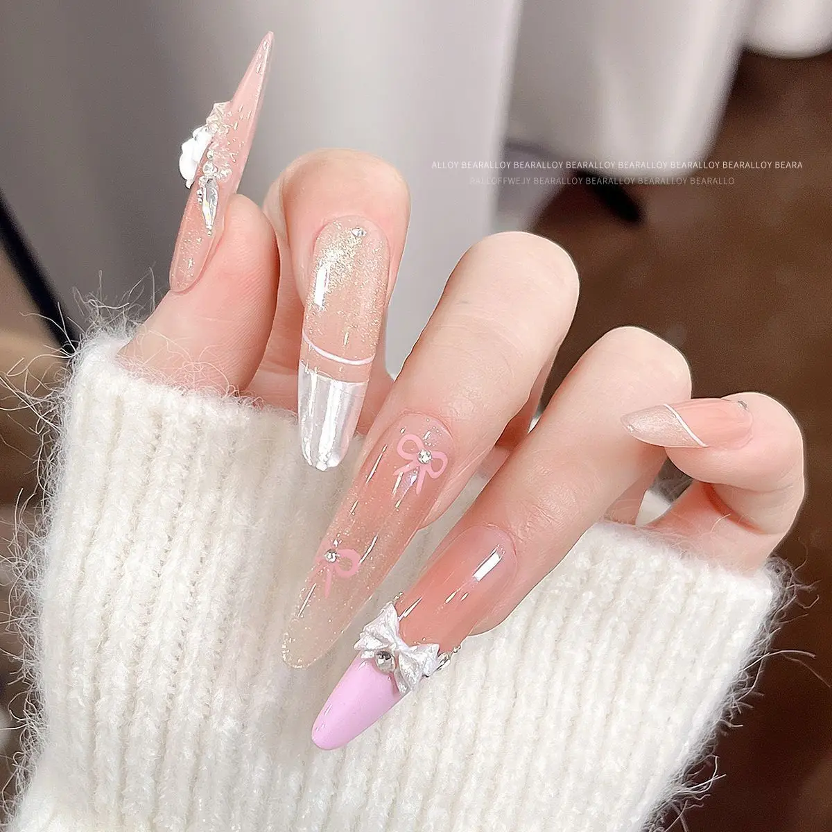 100 Stück 3D-Harz-Nagelkunst-Charms, flach, gemischte Farben, Schmetterling, Nagelkunst-Zubehör für Frauen und Mädchen, Nagelkunst-Zubehör – Detail 8