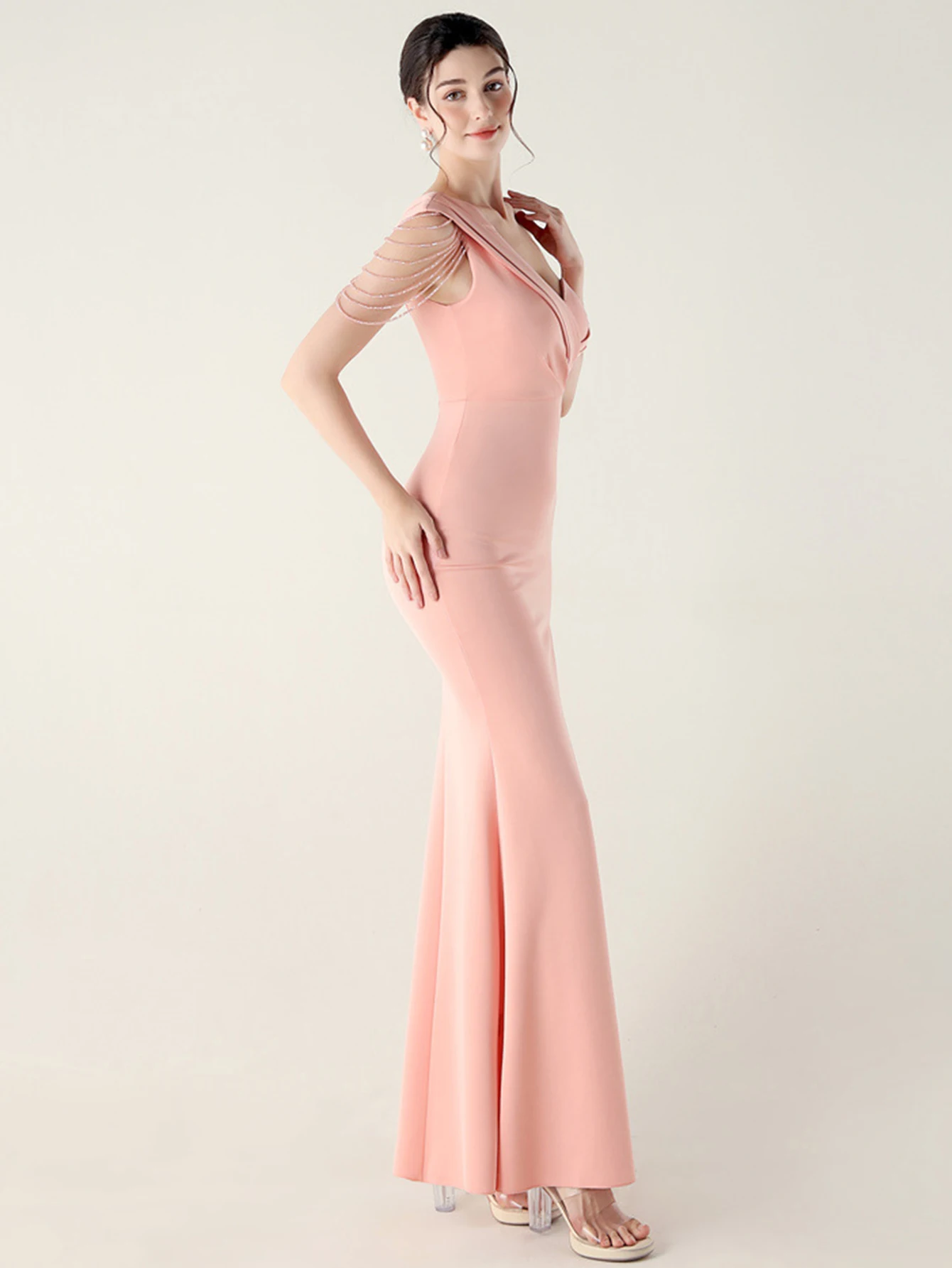 Vestido sexi de verano con diamantes de imitación blancos y espalda descubierta para mujer, vestidos largos elegantes para fiesta de graduación y cumpleaños, vestido de noche de boda para mujer