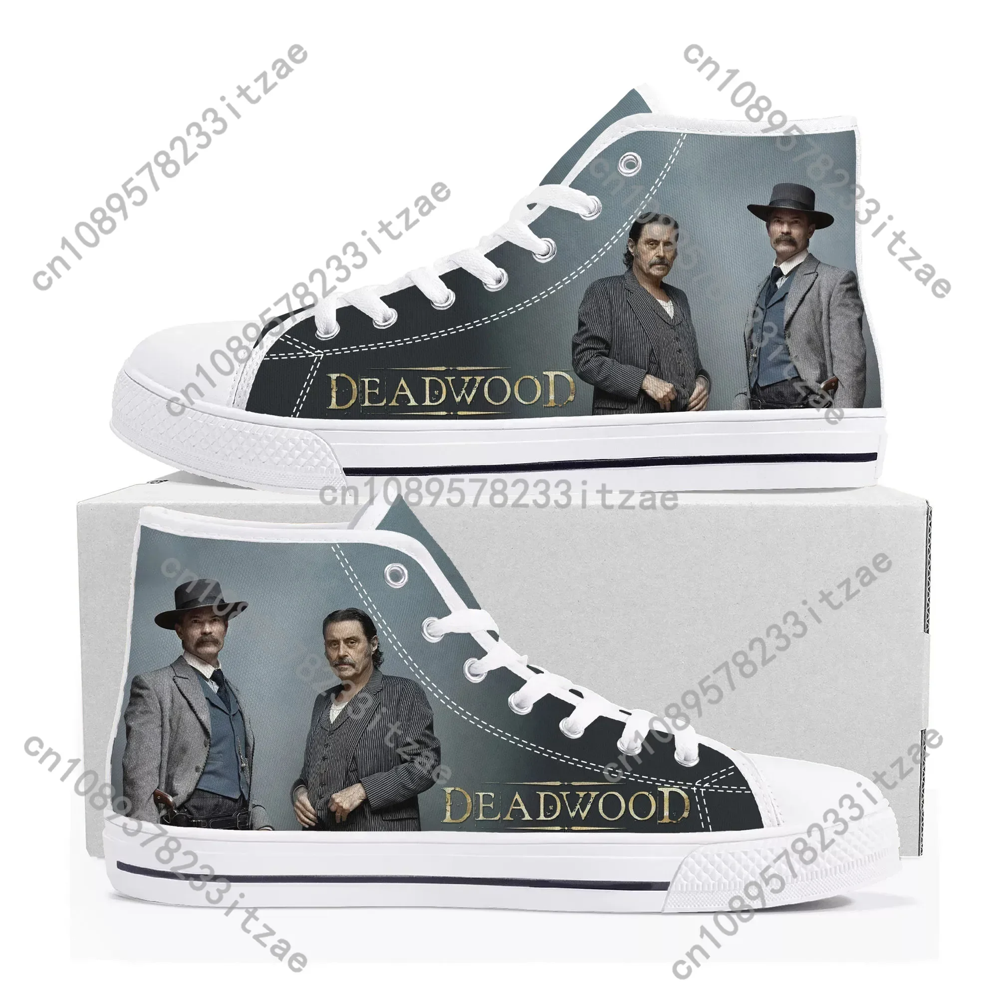 Deadwood High Top Sneakers Mens Womens Teenager Timothy Olyphant Ian McShane Canvas Sneaker couple Casual Shoe Customize Shoes