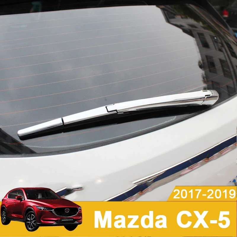 ABS brazo de limpiaparabrisas de ventana de maletero cubierta de hoja embellecedora boquilla de superposición guarnición para MAZDA CX-5 CX5 2017 2018 2019 2020 2021 accesorio