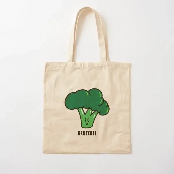 

Хлопковая холщовая сумка Broccoli, женская продуктовая ткань, модная сумка-шоппер, складная многоразовая дизайнерская женская сумка с принтом
