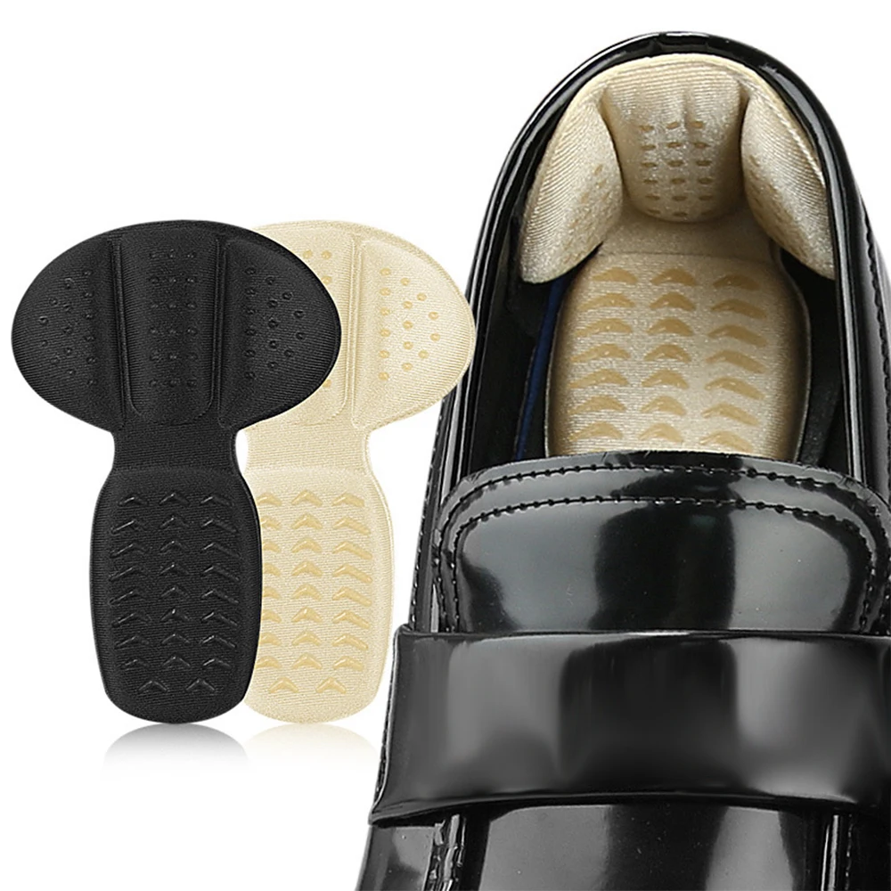 Adesivi per tallone antiscivolo Sollievo dal dolore a forma di T Protezione del tallone Cuscinetti per piedi Riduttore di dimensioni Riempitore per scarpe traspirante Cuscinetto per la cura del piede