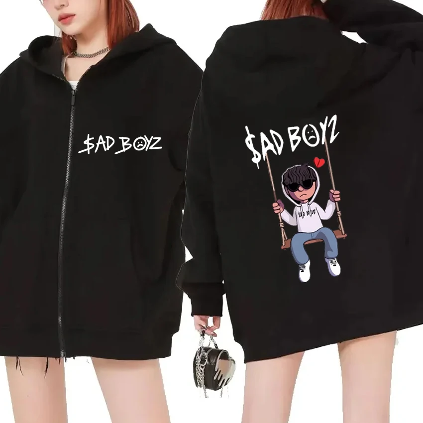 

Hot sale Junior H Sad boyz Love Graphics Sweatshirt Jacket Men Women Fashion Fleece Zipper Hoodie coat Unisex Casual pullovers