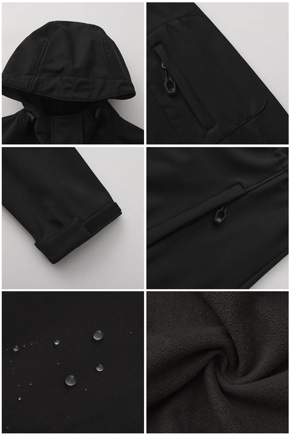 Giacca a vento multitasche con cappuccio grigia da donna Capispalla foderato in pile che definisce la vita per cappotti verdi blu autunnali e invernali.