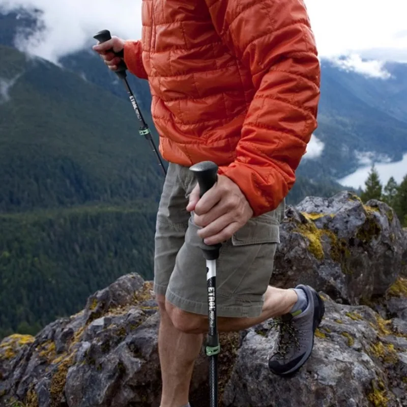 

Сверхлегкая треккинговая палка для пешего туризма, выдвижная складная альпинистская прогулочная палка, портативные инструменты для скалолазания для взрослых
