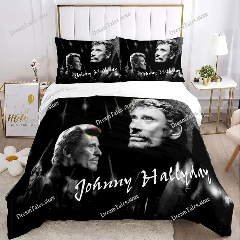 

Пододеяльник Rock Johnny Hallyday, наволочка, комплект постельного белья, украшение для спальни для мальчиков и девочек, детский подарок, односпальный, двуспальный, большой размер 741