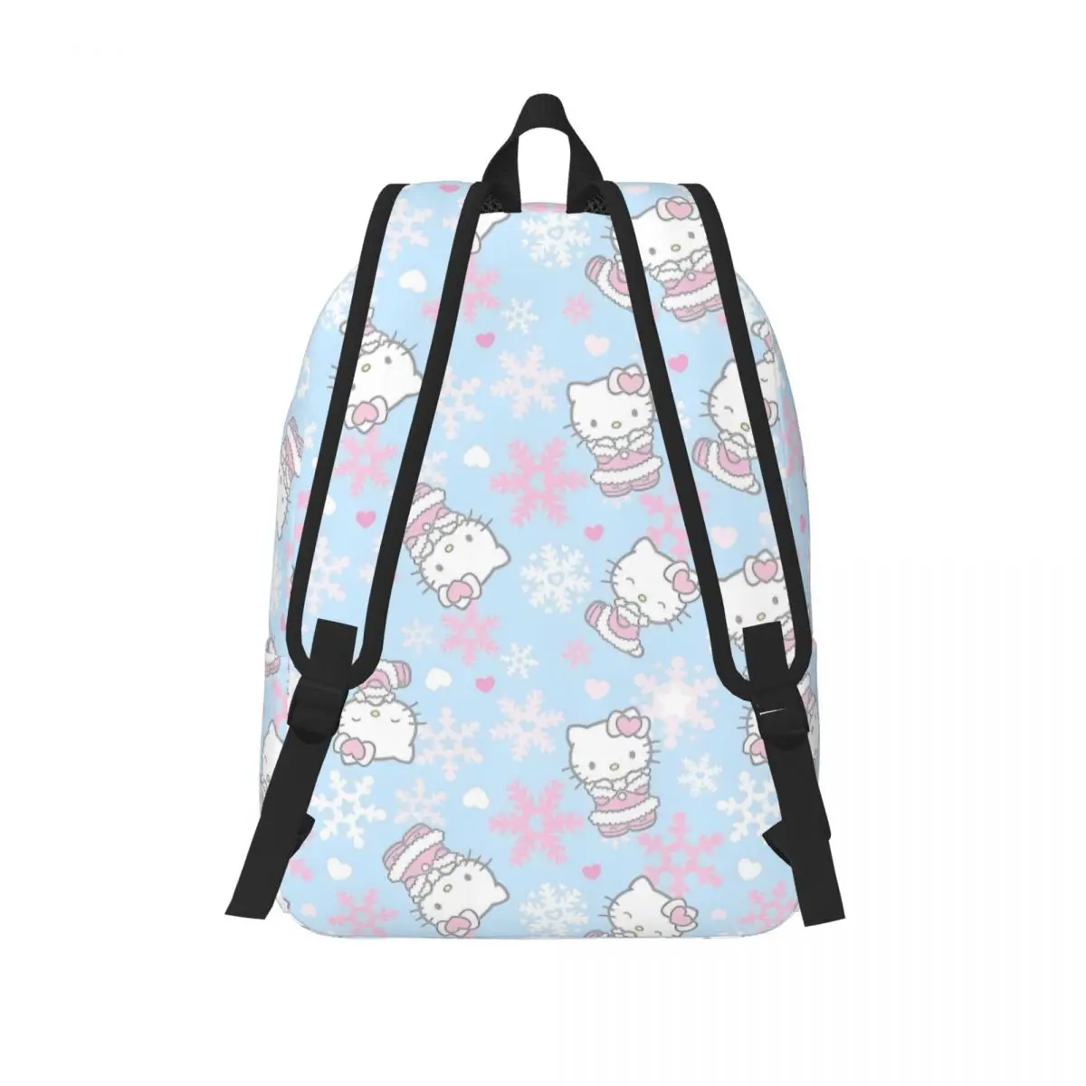 Zaino Hello Kitty con fiocco di neve per studente della scuola primaria in età prescolare, zaino da viaggio in tela per bambini e ragazzi