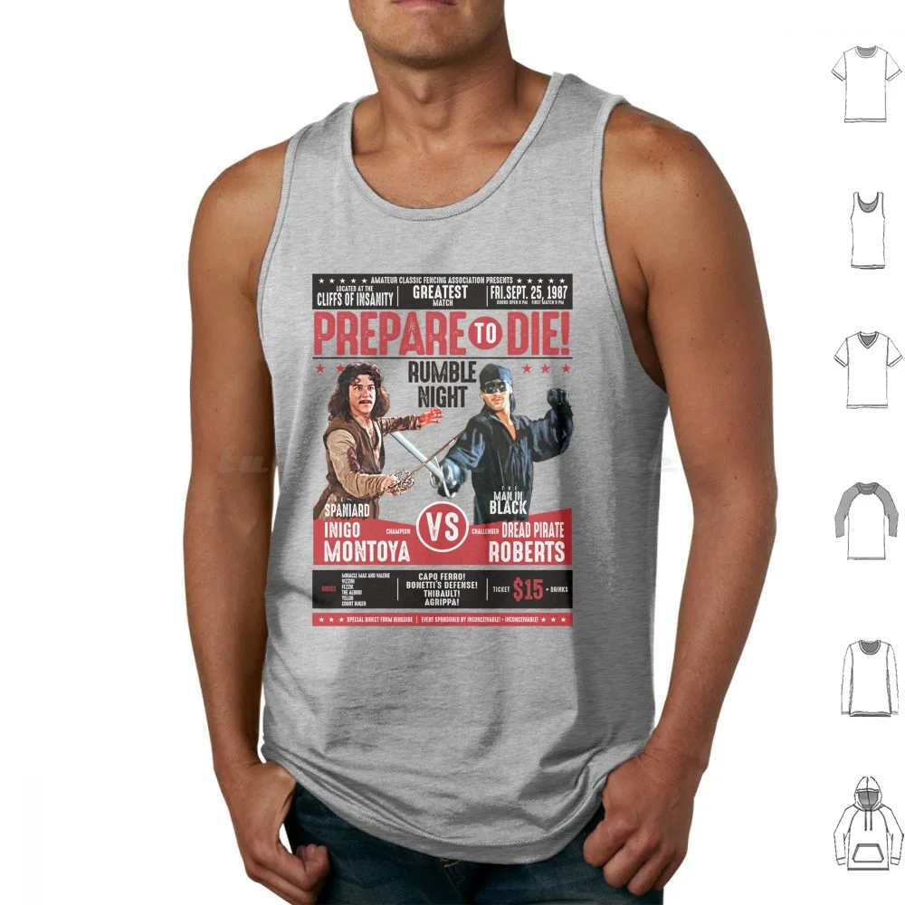 Inigo Montoya Vs Dread Pirate Roberts Fencing Poster Tank Tops Vest Sleeveless Princess Bride Inigo Montoya 80S Movies