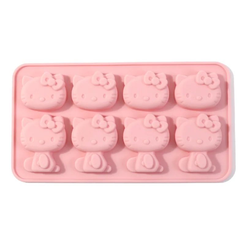 Hallo Kitty Ice Tray Silicone Mold DIY Chocolate Biscuit Mold Baking Tools Sanrio Cute DIY Baking Epoxy Candy Mold Gift