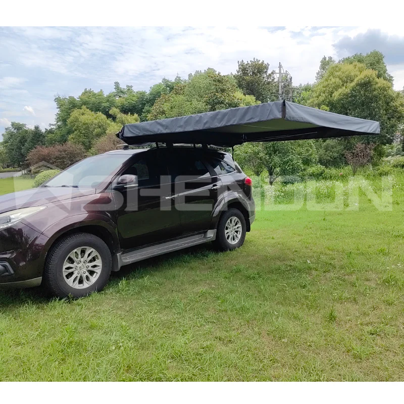 4x4 Car Roof Side Awning Outdoor Camping Car Top Side Awning Freestanding On Sale Pull Out Awning Legless With Led Custom