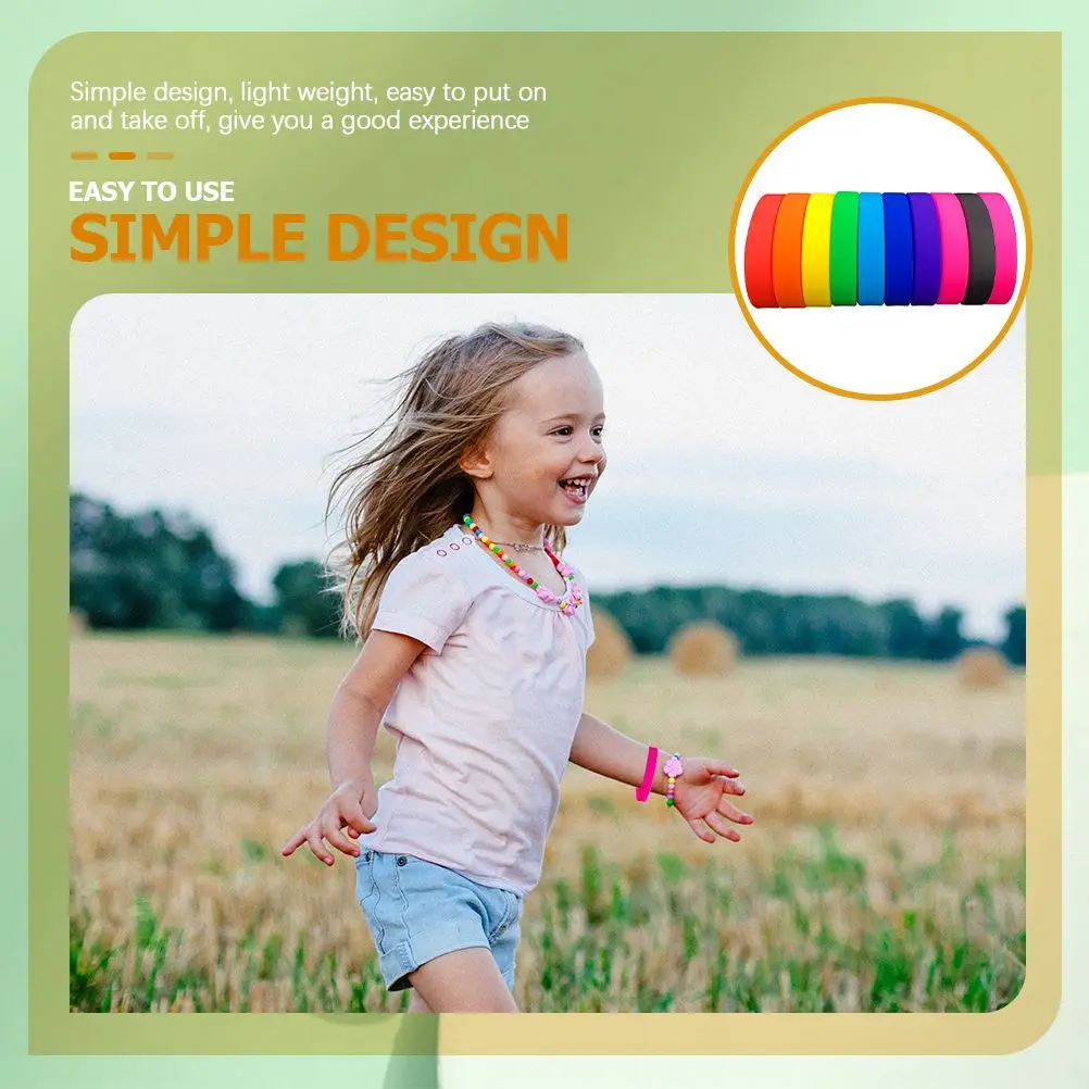 

100 Pcs Silicone Bracelets For Kids Bracelets Solid Color Wristb s for Kids Party Favors Gifts Sports Rubber Event Name Tags