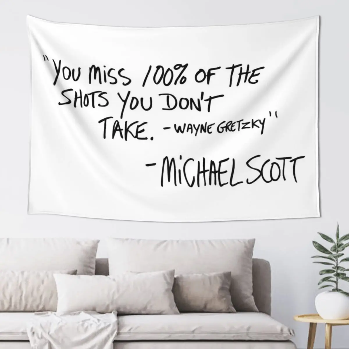 You Miss 100% of the Shots You Don't Take (Variant) Tapestry Cute Room Things Wall Deco Room Decor Korean Style Tapestry