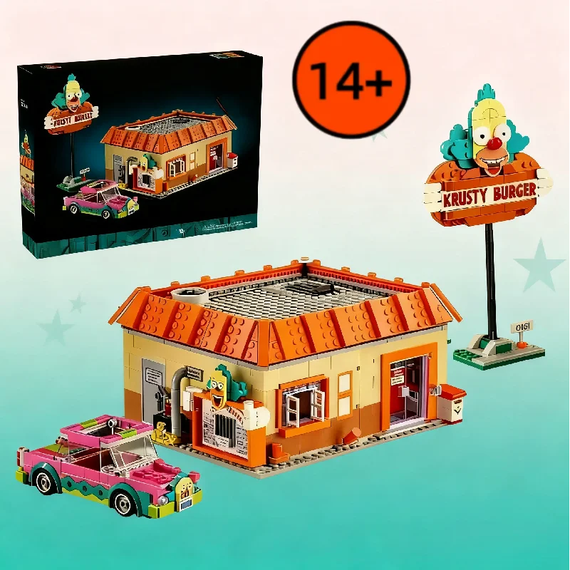 

2025 New MOC Burger Restaurant Model City Street View Creative Ideas Building Blocks Set Toy for Children’s Gifts Blocks 1635Pcs