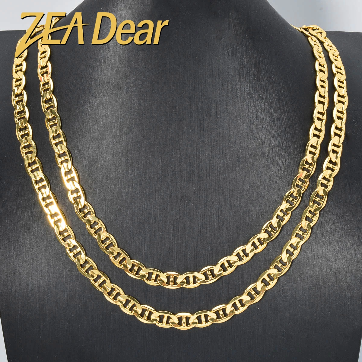 Simple Luxury Italy 750 18k Jewelry Gold Plated Copper Chain Necklace for Women Links Jewelry Man Neck Accessories Charms Gift
