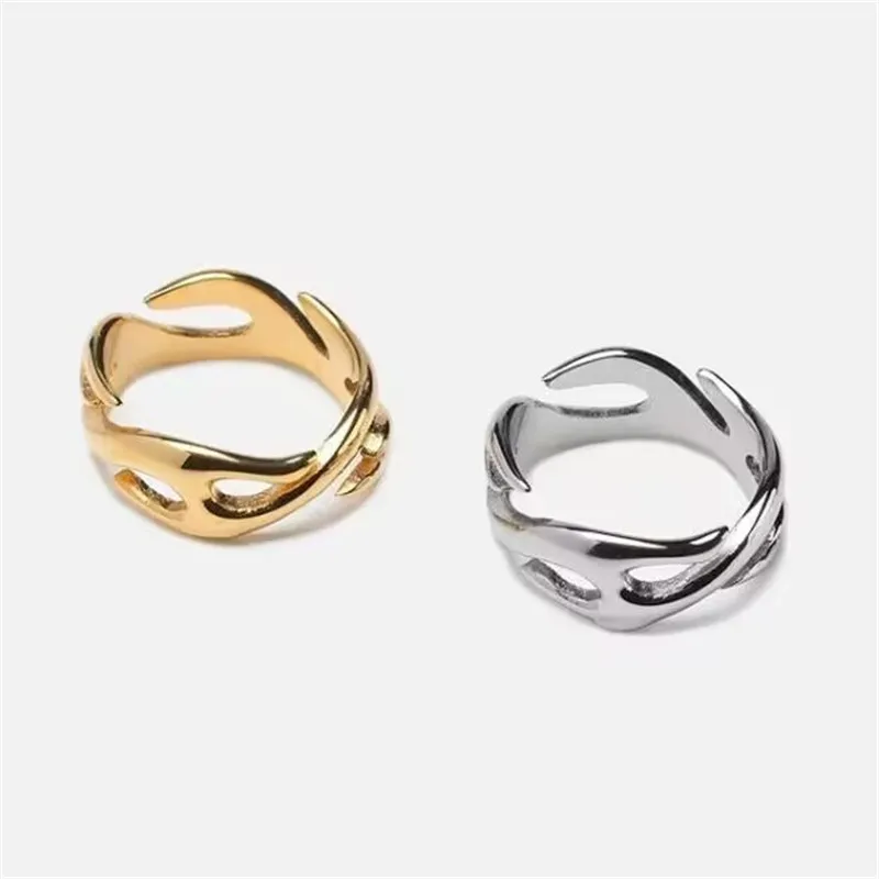 Fashion Flame Ring 316L Stainelss Steel Jewelry Punk Style Men Women Biker Ring