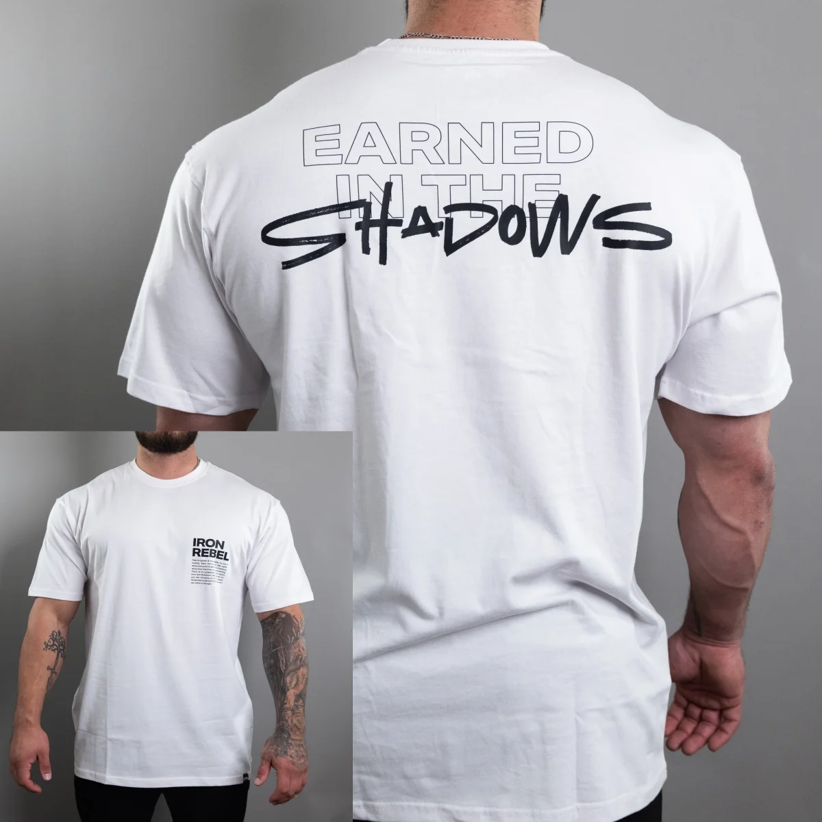 2026 GYM Shadows Oversized Tee - Black _ Ultimate Training Tee for Bodybuilders & Powerlifters