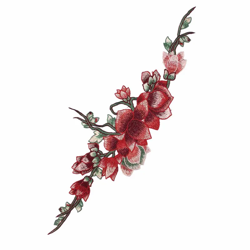 2 قطعة/مجموعة رقعة تطريز زهرة زين الخياطة على فستان الزفاف DIY اليدوية #5