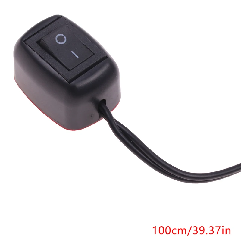 DC 12V Universal Car Switch Paste Type Toggle Switch with Cable 1m for Fog Ring Drive Lights Neon Lights