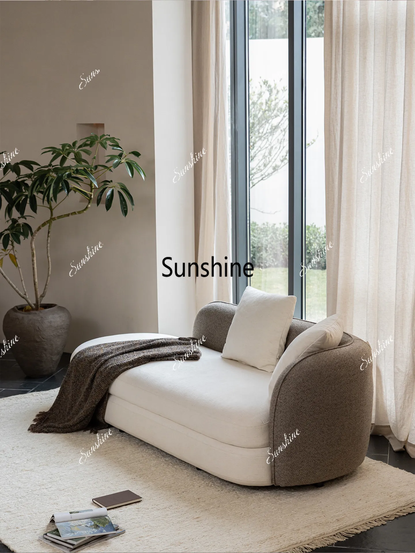 

Living room small apartment modern simple fabric sofa