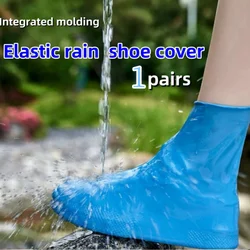 1 Dual Rubber Waterproof Rain Boot Covers Reusable And Non Slip Suitable For Rainy Days To School Office Home Traveling