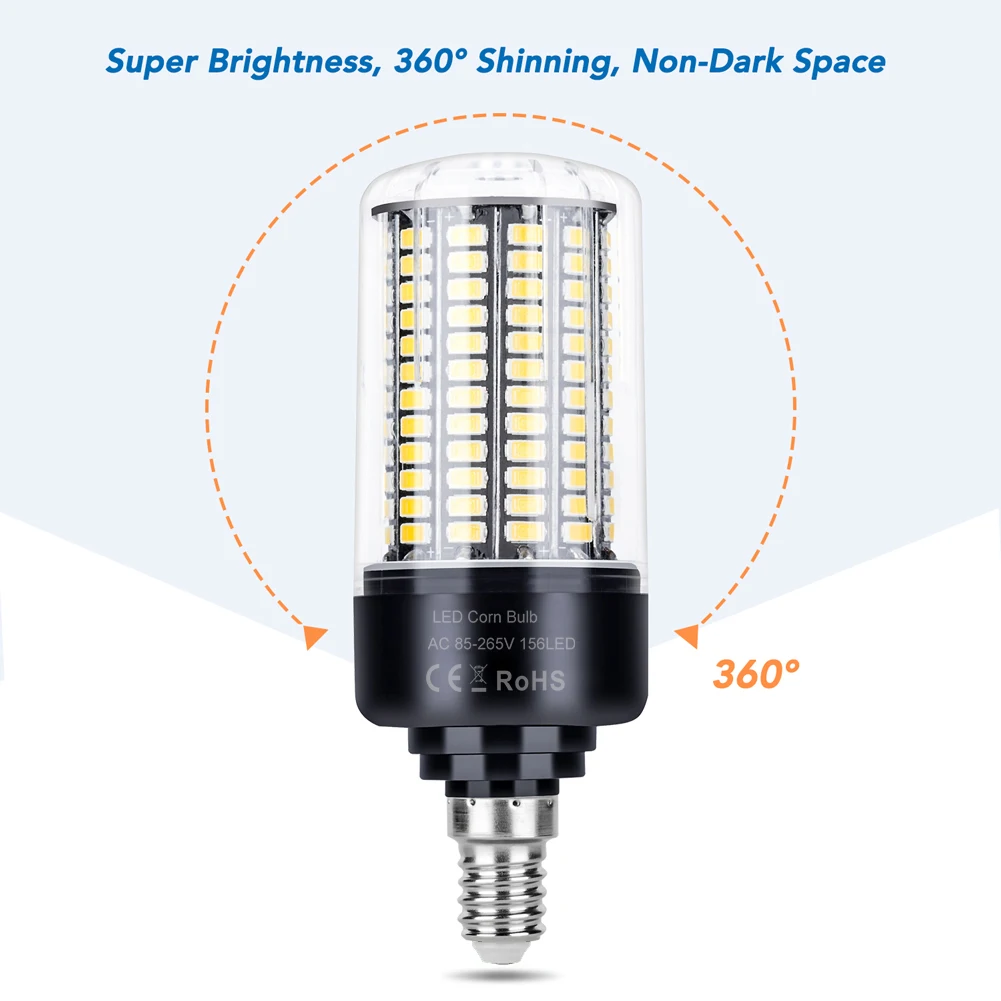 30W LED E27/E26 Corn Light Bulb E14 Ceiling Lamp B22 Chandelier AC 85-265V No Flicker Home Balcony Storage Room Cold/Warm White image 2