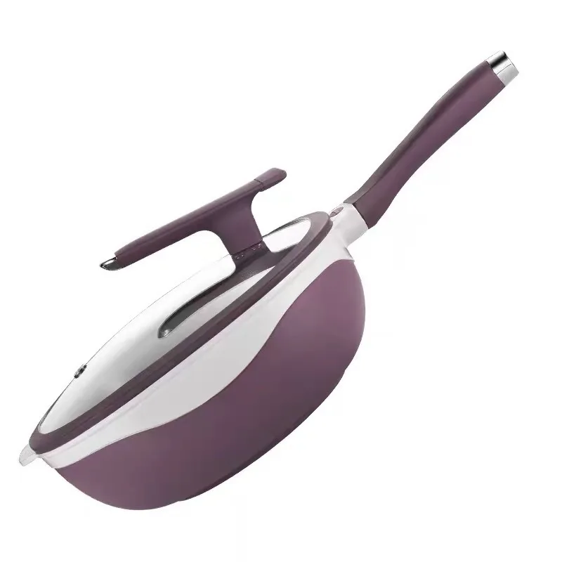 Titanium‑Ceramic Non‑Stick Wok Multi‑Purpose Cooking Pan for Steaming Stir‑Fry, Compatible with Gas & Induction Cooker view 5