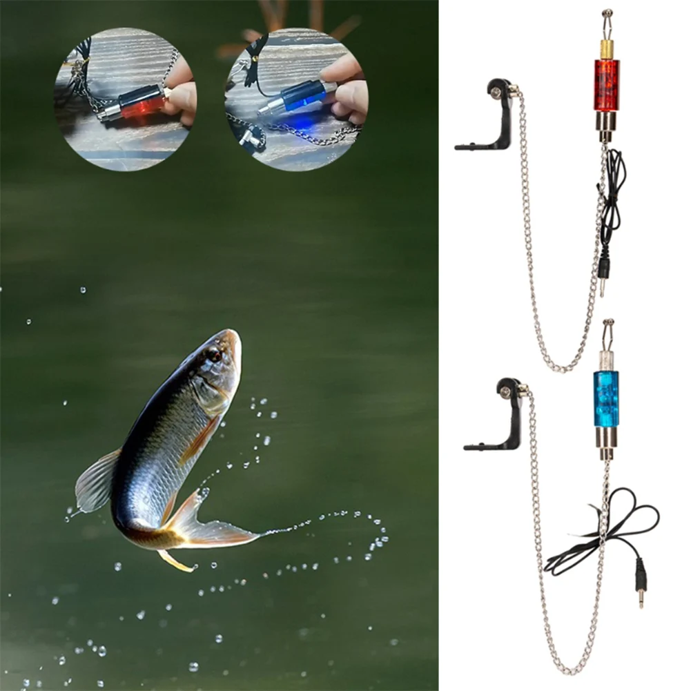 Fishing Hanger Swinger LED Illuminated Fish Bite Alarm Fishing Bite Indicators Chain Hanger Fishing Tool Tackle Accessories