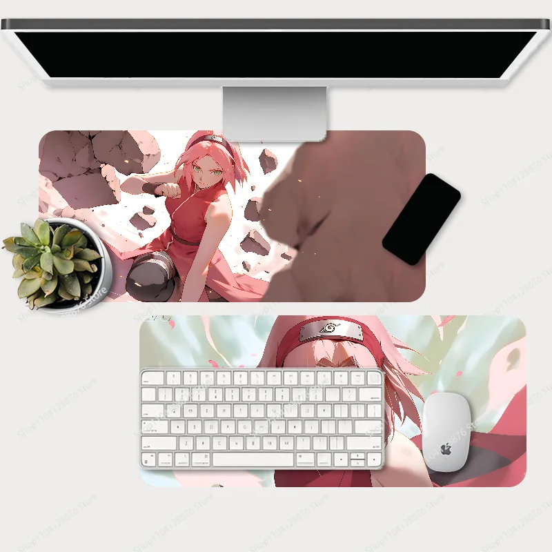 Anime Sakura Haruno Mousepad Gaming Mouse pad Gamer Pc Accessories Deskmat Keyboard Mat Desk Protector Mause Pads