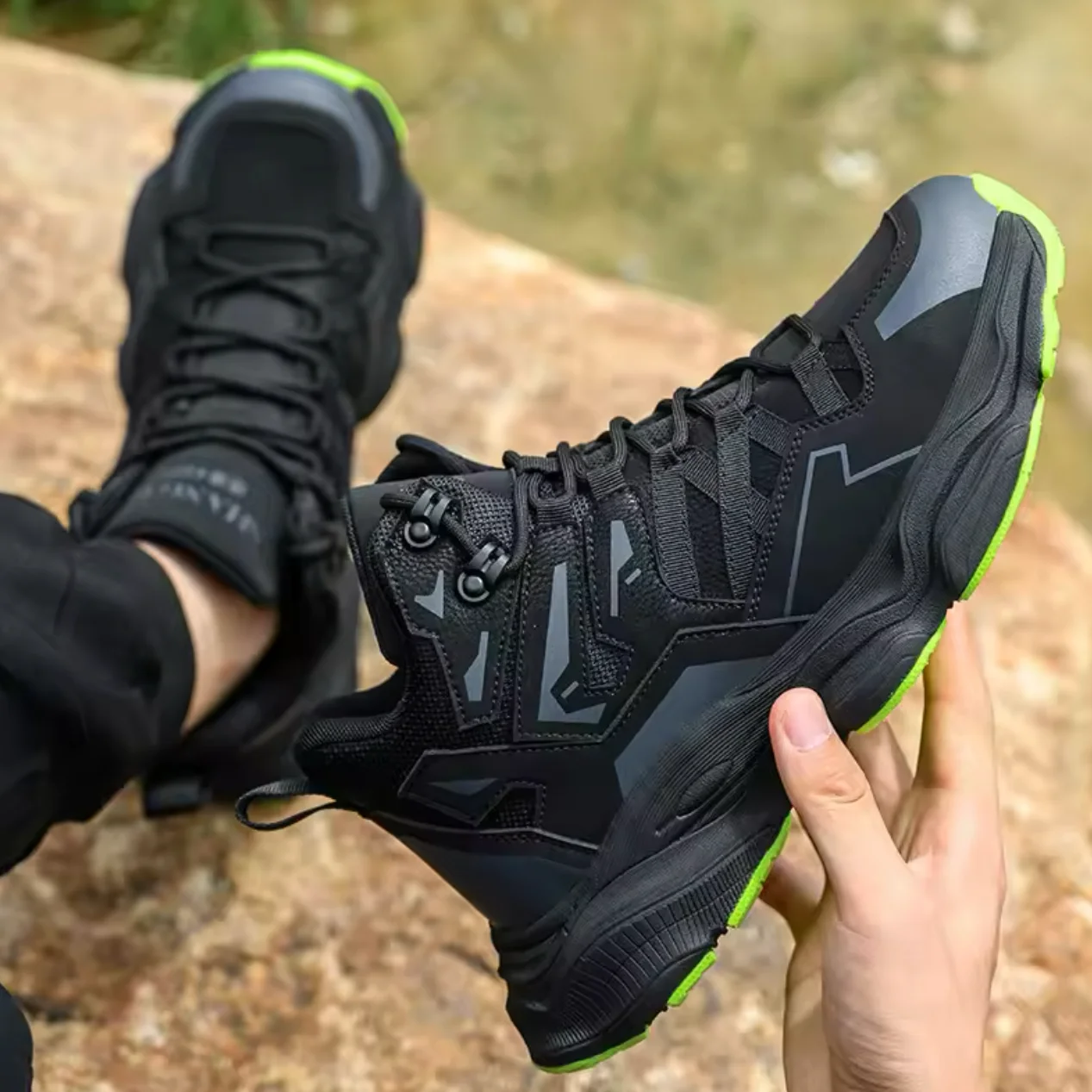 Slip Resistant Steel Toe Safety Boots Impact Protection Comfortable Durable Multi-Purpose Work Shoes