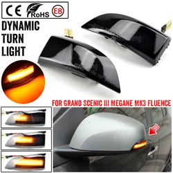 1pair For Renault Megane 3 MK3 III RS 2008-2016 BZ KZ DZ Dynamic Turn Signal LED Side Indicator Mirror light
