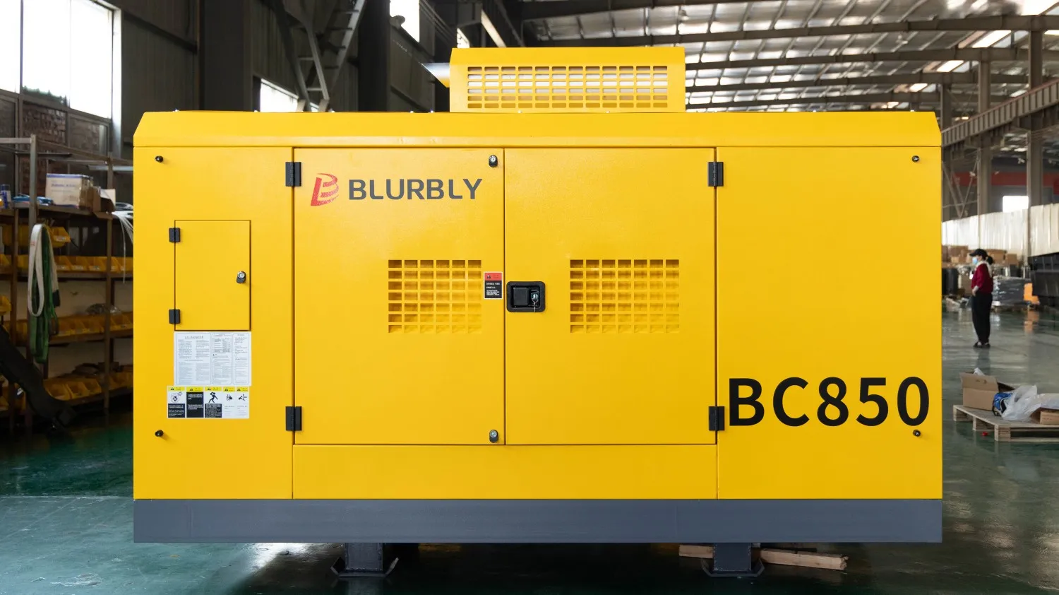 Blurbly Skid Mounted Diesel Screw Air Cooled 850 CFM Air Compressor for Borehole Drilling Machine Water Well Drilling Rig