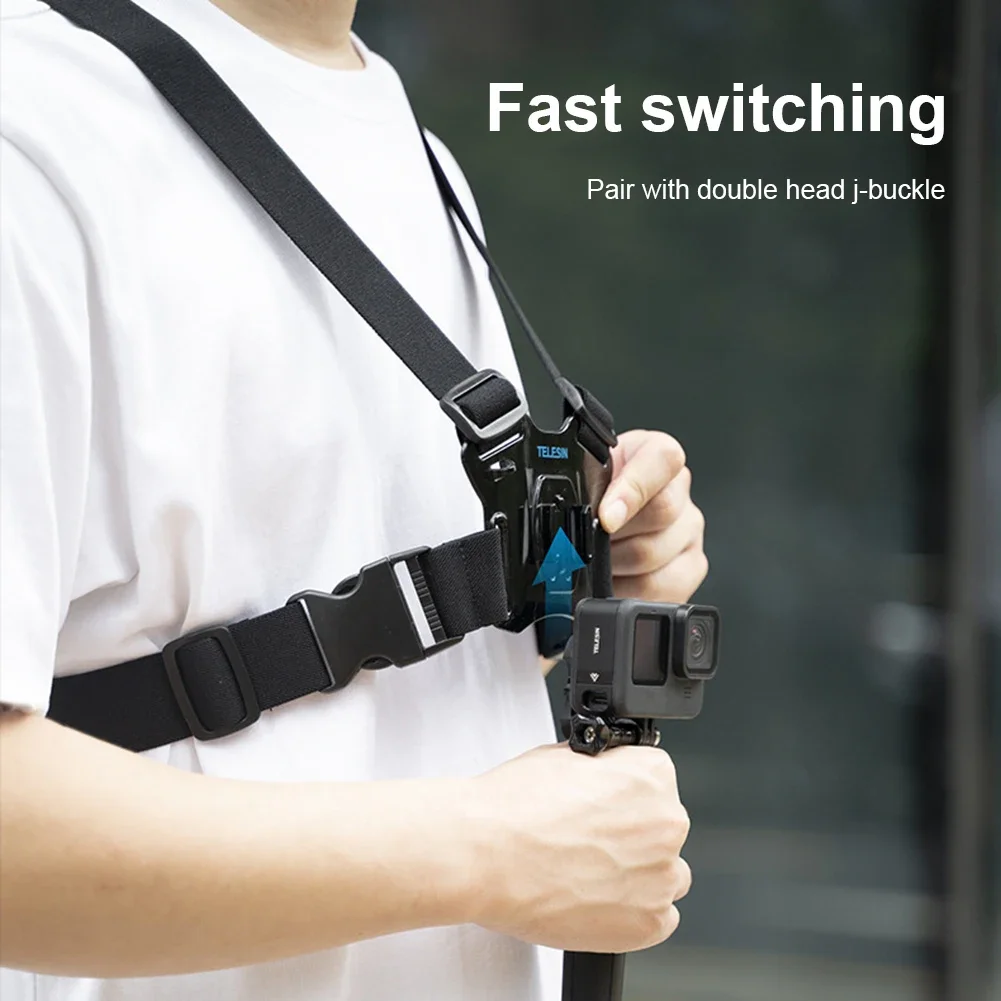 Chest Strap Mount Belt for GoPro Hero 10 9 8 7 6 5 Insta360 SJCAM EKEN DJI OSMO Action 2 Camera Chest Harness Strap Accessories